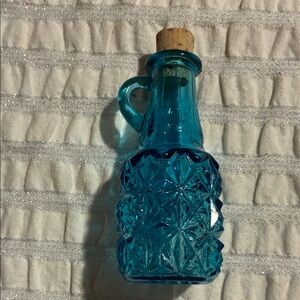 Blue Mini Glass Bottle with Cork